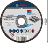 Bosch PRO Metal Bonded Cutting Disc 100 x 1.2 x 16 mm.