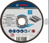 Bosch PRO Metal Bonded Cutting Disc 100 x 2.5 x 16 mm.