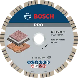 Bosch PRO Stone Diamond Disc 180 mm for cutting stone.