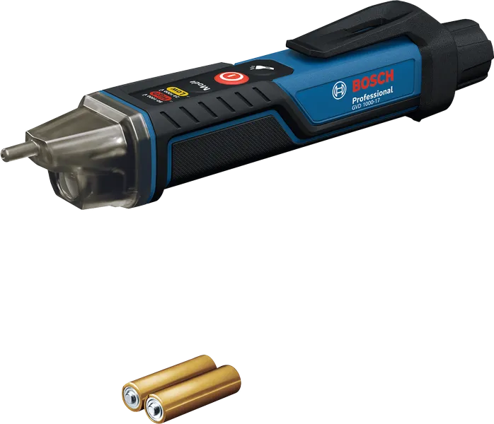 Bosch GVD 1000-1 voltage detector with two AAA batteries.