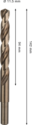 Bosch PRO HSS-Co twist drill bit 11.5 mm for stainless steel.
