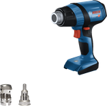 Bosch GHG 18V-50 cordless heat gun with nozzles.