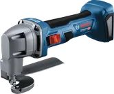 Bosch GSC 18V-16 E cordless metal shear for cutting steel.
