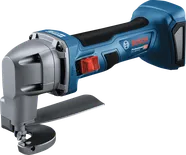 Bosch GSC 18V-16 E cordless metal shear for cutting steel.