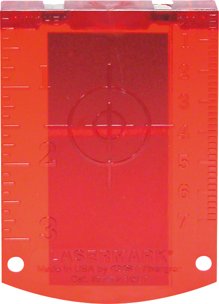 Bosch laser target red for precise alignment tasks.