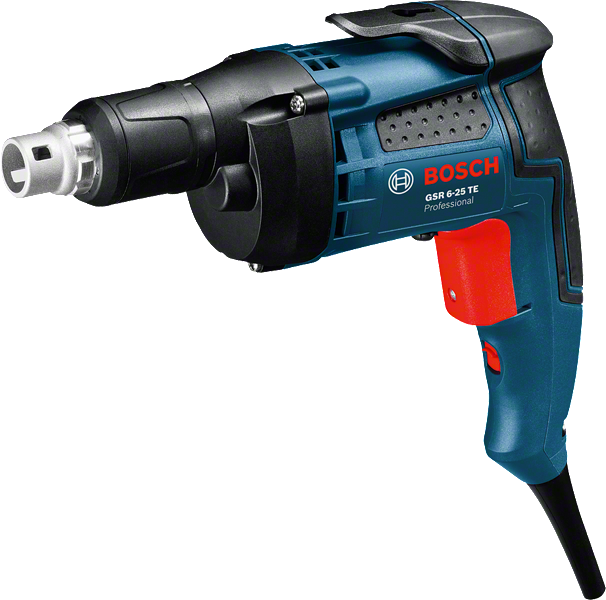 Bosch GSR 6-25 TE drywall screwdriver with 701W motor.