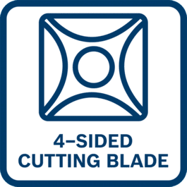 High productivity due to reversible blade with 4 cutting edges for excellent cutting results and longer lifetime