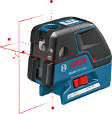 Nivelator laser combinat Bosch GCL 25 cu linii orizontale și verticale.
