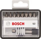 Set de biți de șurubelniță Bosch cu 8+1 piese.