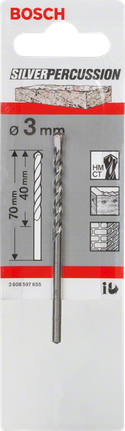 Burghiu pentru beton Bosch CYL-3 de 3 mm pentru piatră și zidărie.