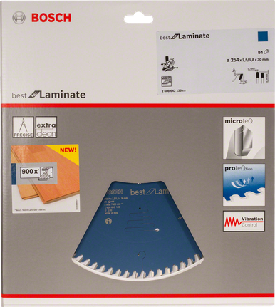Lamă de ferăstrău circular Bosch Best for Laminate, diametru 254 mm.