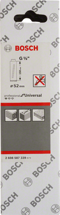 Freză diamantată Bosch cu carotă uscată G 1/2", diametru 52 mm.