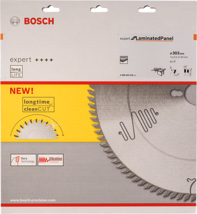 Lamă de ferăstrău circular Bosch Expert pentru panouri laminate, 303 mm.