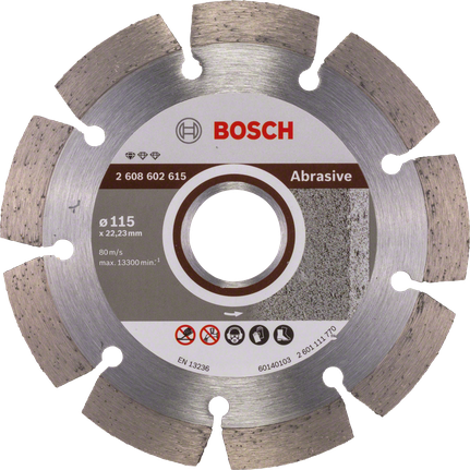 Disc abraziv diamantat Bosch Standard pentru tăiere, 115 mm.