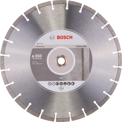 Disc diamantat de tăiere Bosch Standard pentru beton, 350 mm.
