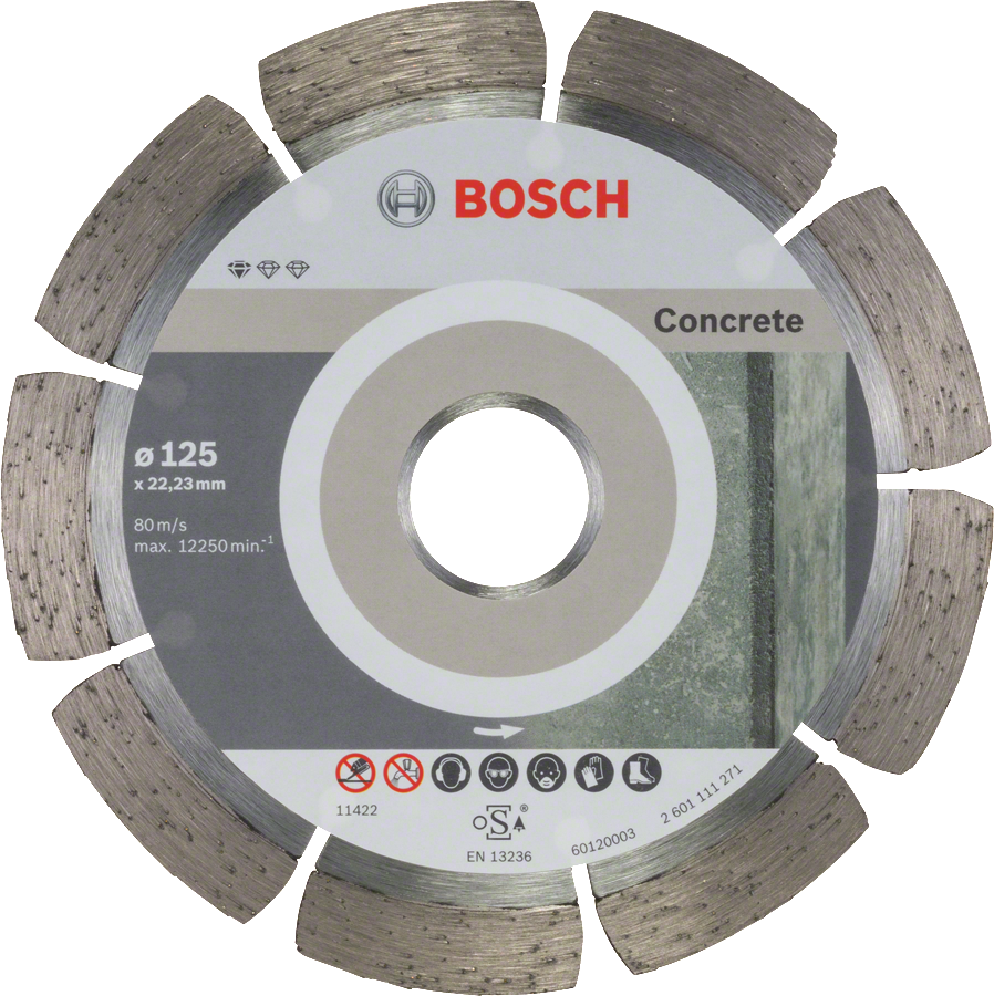 Disc diamantat de tăiere Bosch Standard for Beton 125 mm.