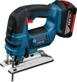 Ferăstrău vertical fără fir Bosch GST 18V-LI cu mâner ergonomic.