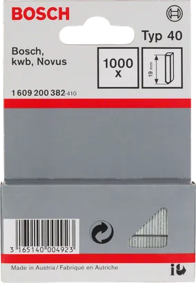 Știfturi Bosch tip 40 19mm, pachet de 1000×.