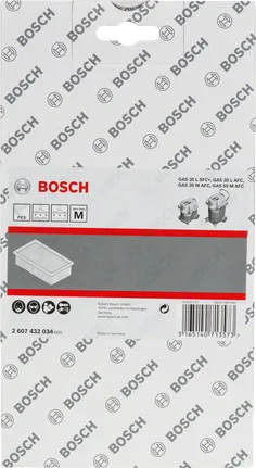 Filtru Bosch cu pliseuri plate din poliester.