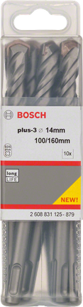 Burghie pentru ciocane perforatoare Bosch SDS plus-3 de 14 mm.