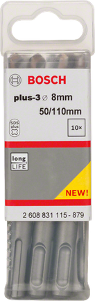 Burghie pentru ciocane perforatoare Bosch SDS plus-3 de 8 mm.