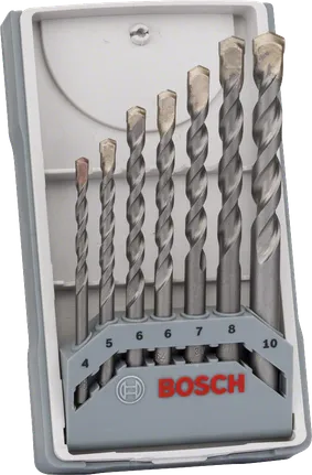 Set de 7 burghie pentru beton Bosch CYL-3, 4-10 mm.