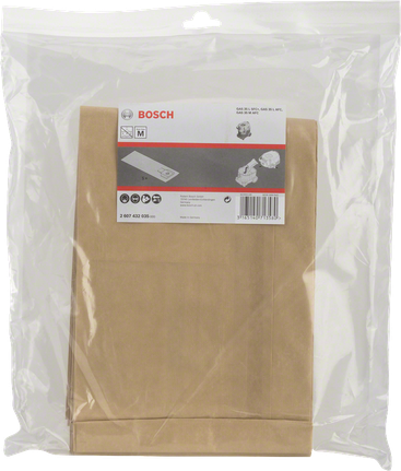 Pachet de pungi de filtru din hârtie Bosch.