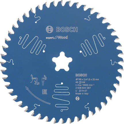 Lamă de ferăstrău circular Bosch Expert for Wood 190 mm.