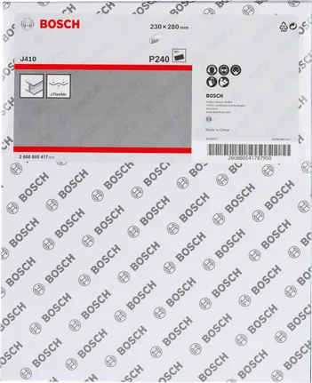Foaie abrazivă Bosch J410 P240 230×280 mm.