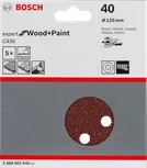 Foi abrazive Bosch C430, pachet de 5 bucăți, 125 mm, granulație 40.