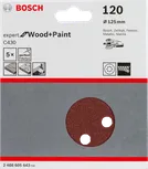 Foaie abrazivă Bosch C430, 125 mm, granulație 120, pachet de 5 buc.