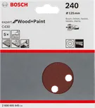 Foi abrazive Bosch C430, pachet de 5, 125 mm, granulație 240.