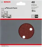 Foi abrazive Bosch C430, pachet de 5 bucăți, diametru 150 mm, granulație 40.
