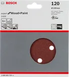 Foi abrazive Bosch C430, pachet de 5, 150 mm, granulație 120.