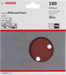 Foaie abrazivă Bosch C430, 150 mm, granulație 180, pachet de 5 buc.