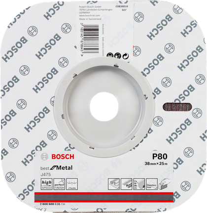 Rolă de șlefuit Bosch J475 P80 38mm x 25m pentru metal.