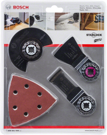 Set de accesorii universale Bosch Starlock, cu 13 piese.