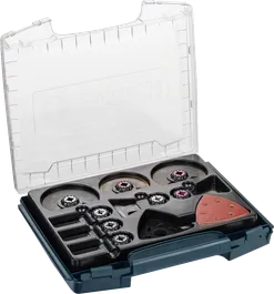 Set Bosch i-BOXX Pro cu 34 de piese pentru amenajări interioare.
