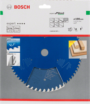 Lamă de ferăstrău circular Bosch Expert for Wood 190 mm.