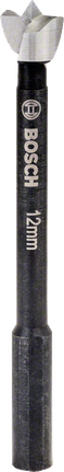 Burghiu Bosch Forstner de 12 mm pentru găurire precisă în lemn.