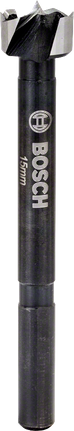 Burghiu Bosch Forstner de 15 mm pentru găuri precise cu fund plat.