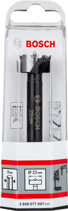 Burghiu Bosch Forstner de 22 mm pentru tăiere curată a lemnului.
