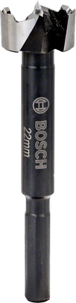 Burghiu Bosch Forstner de 22 mm pentru găurire precisă în lemn.