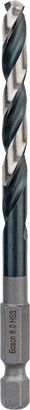 Burghiu spiralat Bosch HSS cu tijă hexagonală, 6,0 mm.