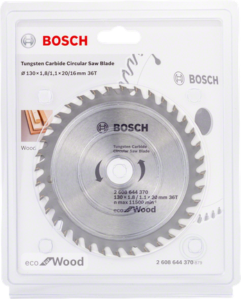 Lamă de ferăstrău circular Bosch Eco pentru lemn 130 mm.