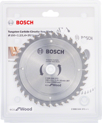 Lamă de ferăstrău circular Bosch Eco pentru lemn 150 mm.
