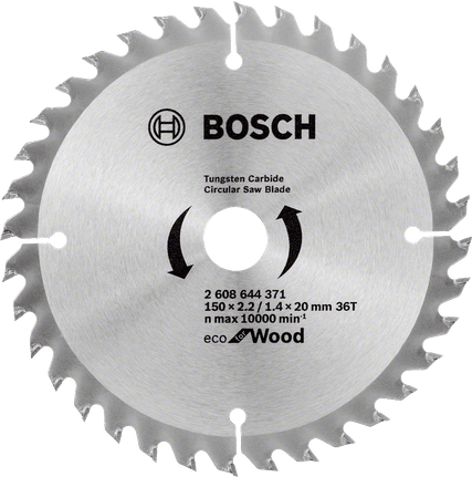 Lamă de ferăstrău circular Bosch Eco pentru lemn 150 mm.