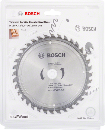 Lamă de ferăstrău circular Bosch Eco pentru lemn 160 mm.