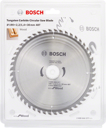 Lamă de ferăstrău circular Bosch Eco pentru lemn 190 mm.
