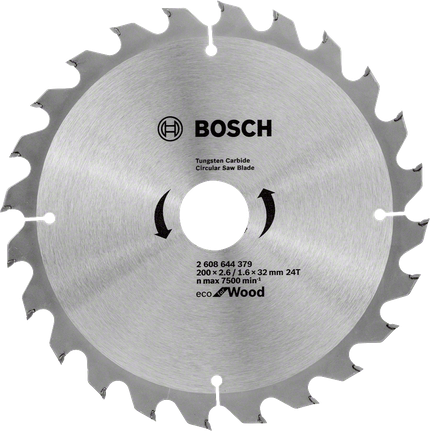 Lamă de ferăstrău circular Bosch Eco pentru lemn, diametru 200 mm.